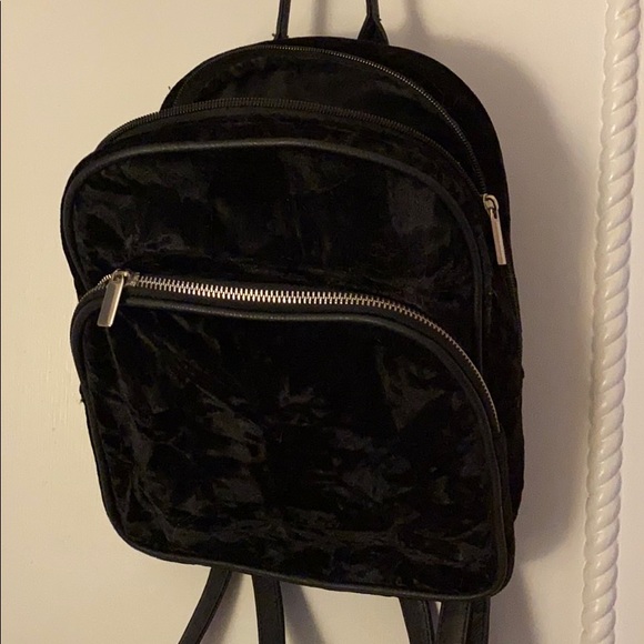 small velvet backpack